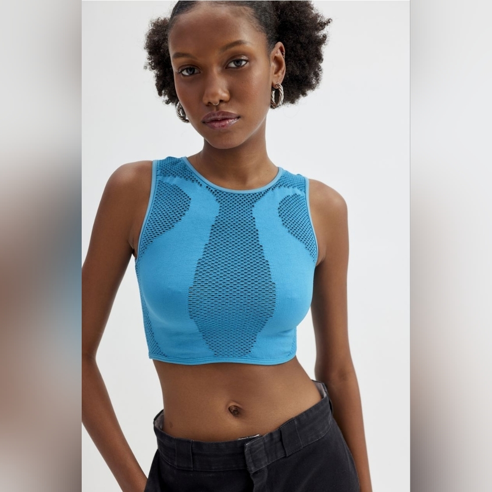 UO Out From Under Eyes On Me Seamless Mesh Top